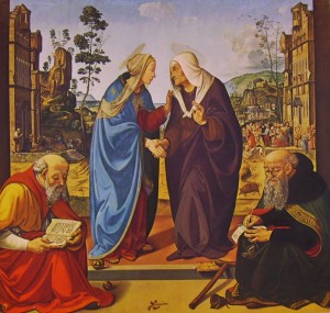 Visitazione con i santi Nicola e Antonio Abate, cm. 184 x 189, National Gallery of Art, Washington.